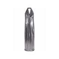 Silver Elastane Cocktail Dress