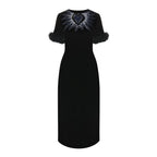 Black Viscose Casual Dress