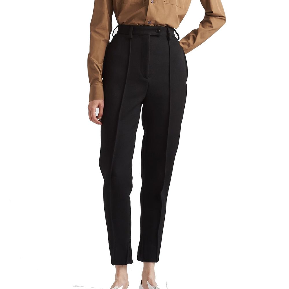 Black Virgin Wool Dress Pants