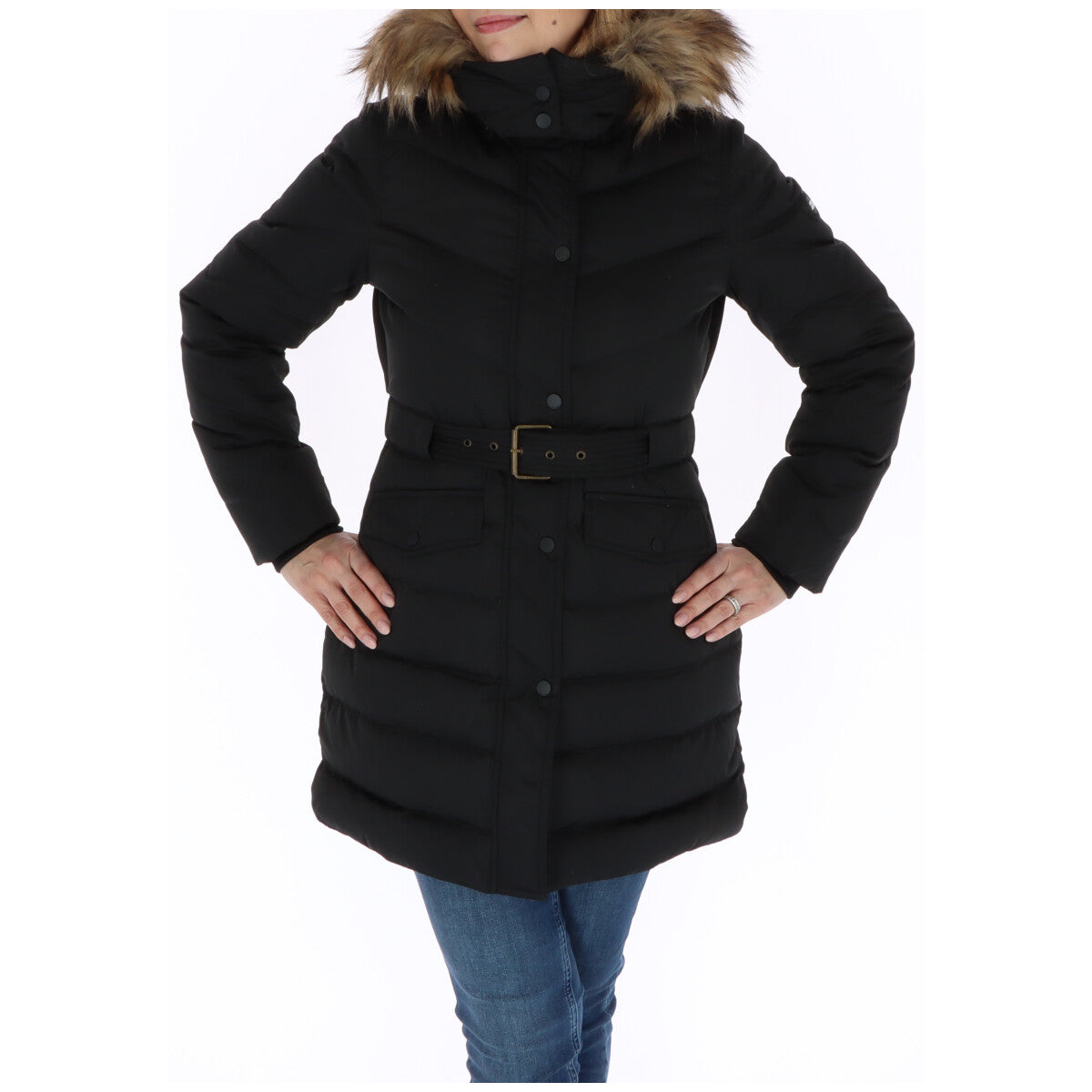 Black Polyester Coat