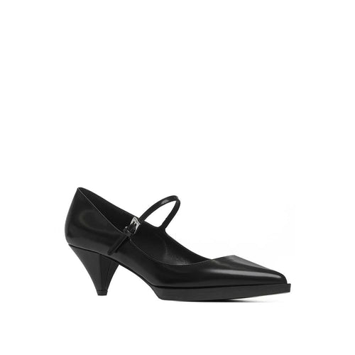 Black Calfskin High Heel Pumps
