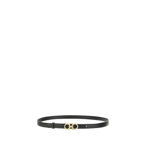 Black Calf Leather Bos Taurus Thin Belt