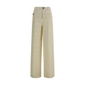 Beige Cotton Dress Pants
