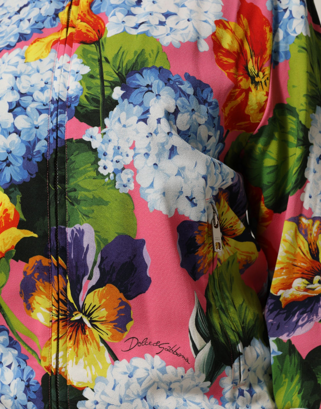 Multicolor Floral Print Zip Cardigan Jacket