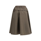 Bicolor Recycled Polyester Midi Skirt
