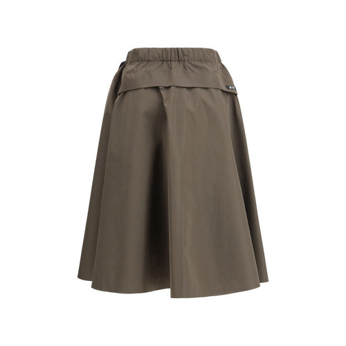 Bicolor Recycled Polyester Midi Skirt