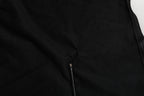 Black Wool Sleeveless Rose Applique Dress