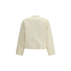 Beige Cotton Full-Length Jacket