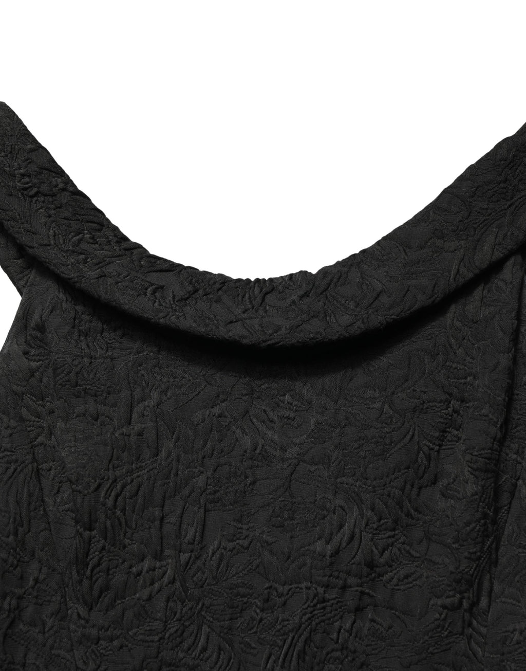 Black Floral Brocade Sheath Mermaid Dress