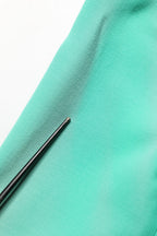 Green Buttoned Down Belt Trench Coat Jacket