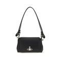 Black Polyurethane Shoulder Bag