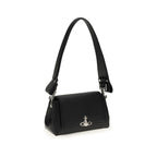 Black Polyurethane Shoulder Bag