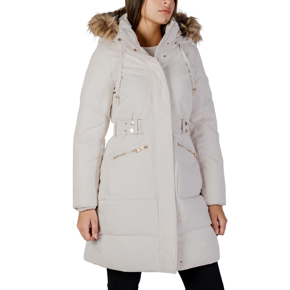 Cream Polyester Coat