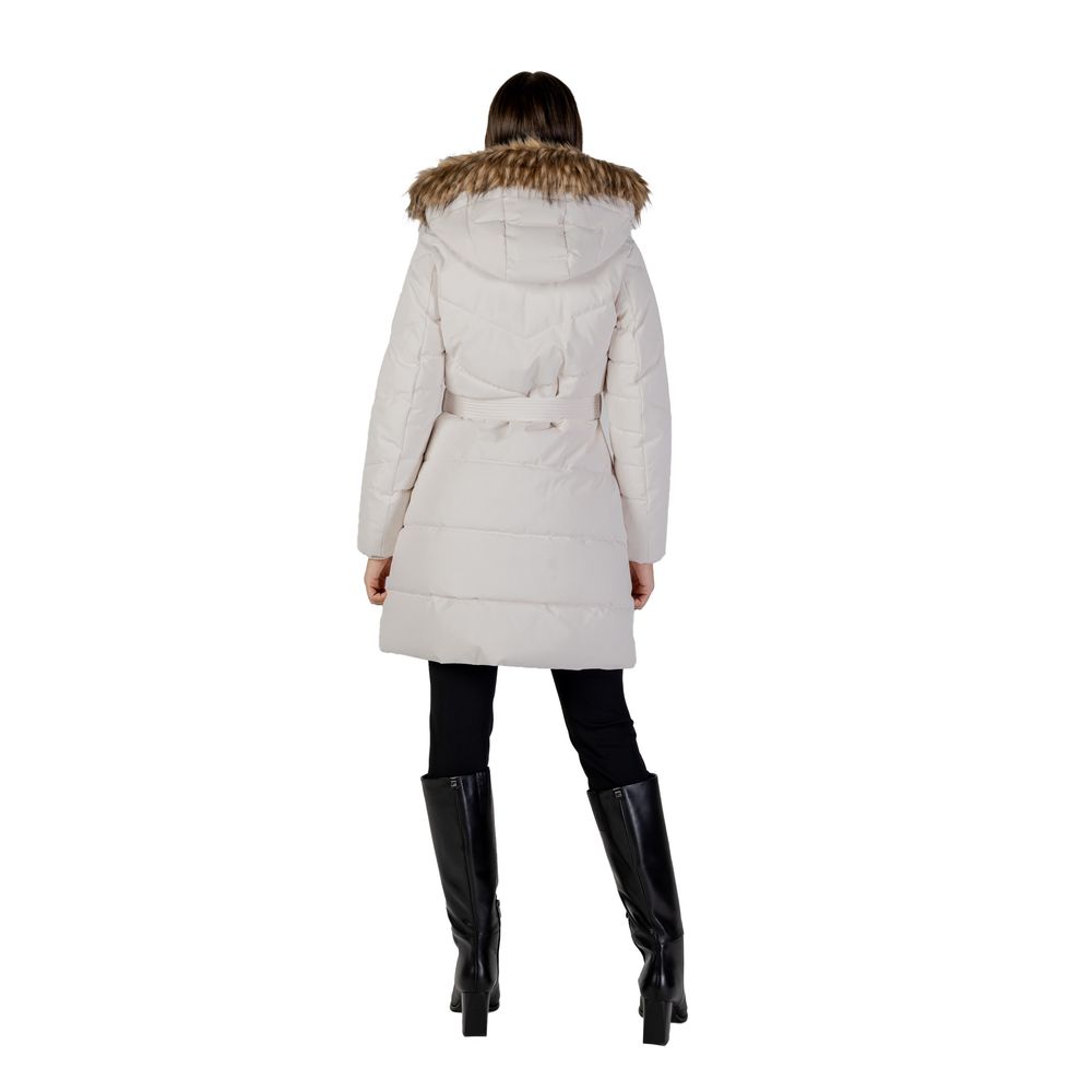 Cream Polyester Coat