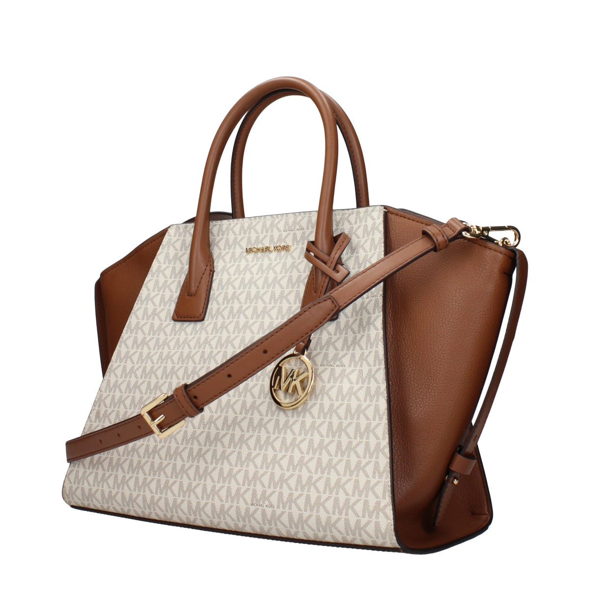 Beige Fabric Handbag