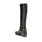 Black Calf Leather Bos Taurus Lace-Up Boots