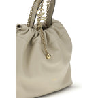 Beige Lamb Ovis Aries Shoulder Bag