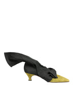 Black Yellow Suede Boots Shoes