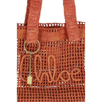 Red Raffia Shoulder Bag