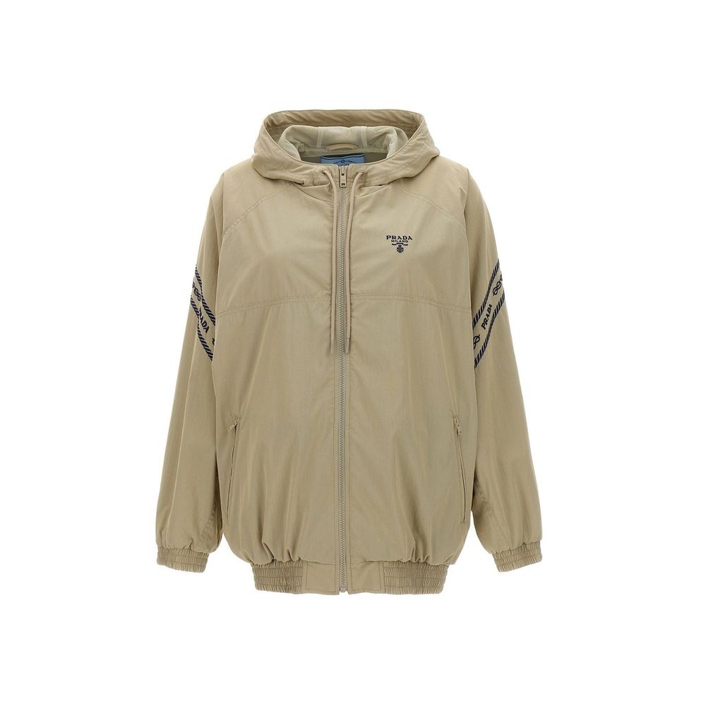 Beige Cotton Shell Jacket