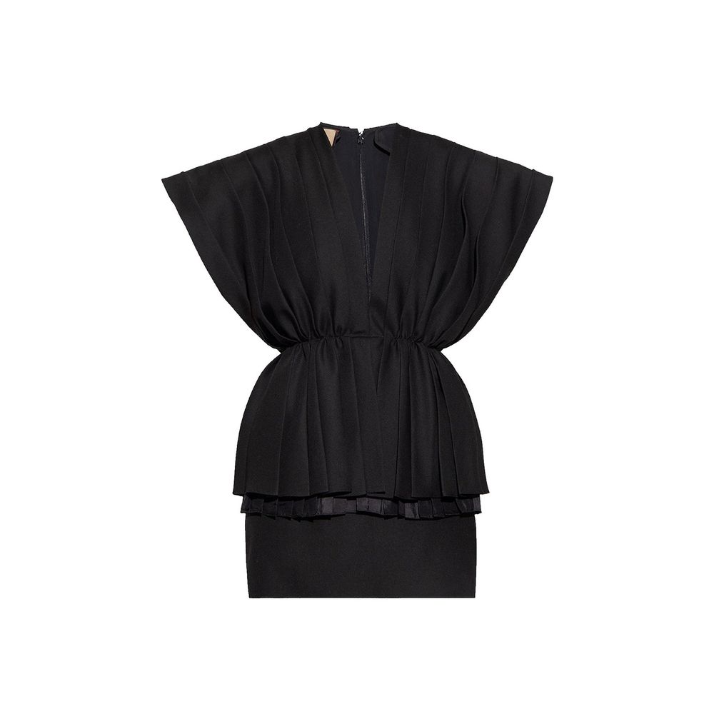 Black Wool Casual Dress