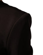 Brown Turtleneck Jersey Long Maxi Dress