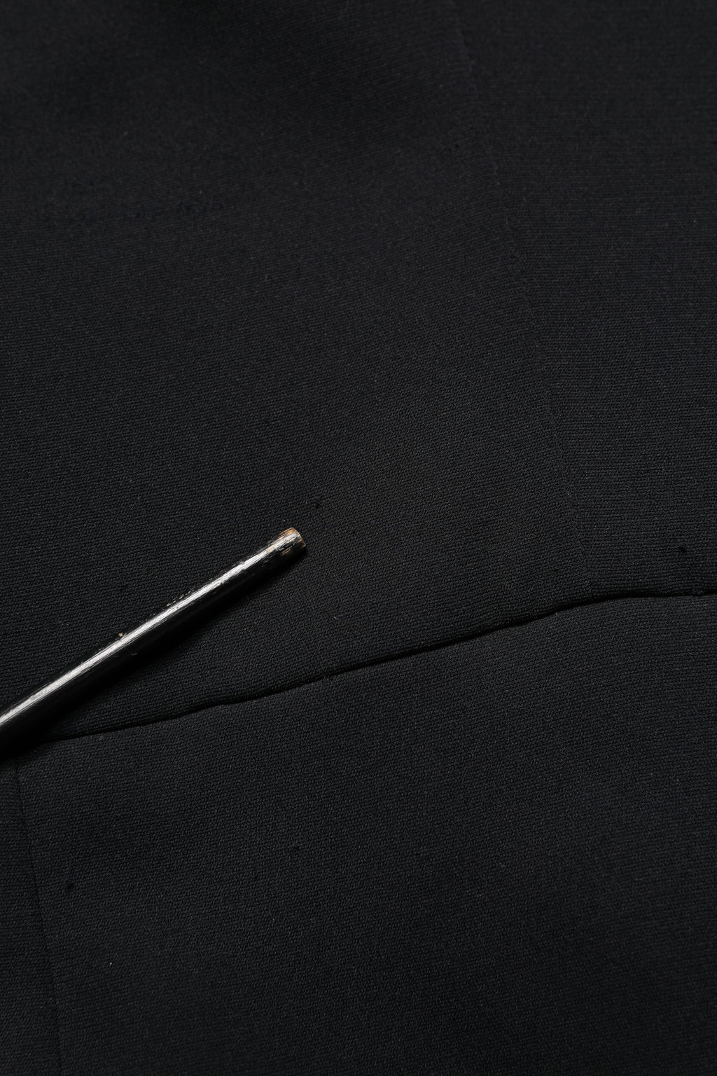 Black Silk Button Bodice Sheath Maxi Dress