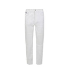 White Cotton Relaxed Fit Jeans