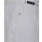 White Cotton Relaxed Fit Jeans