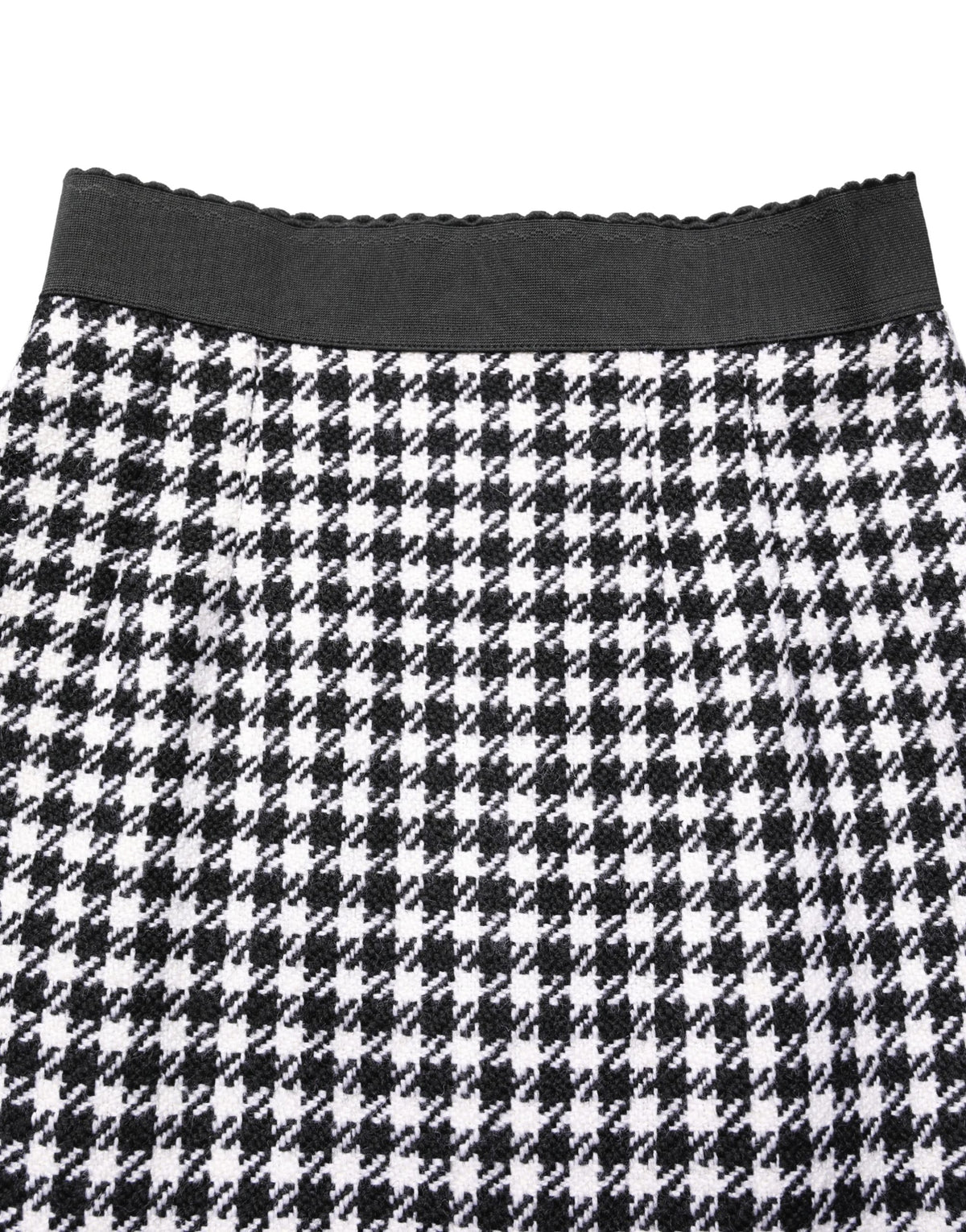 Black White Houndstooth HighWaist Mini Skirt
