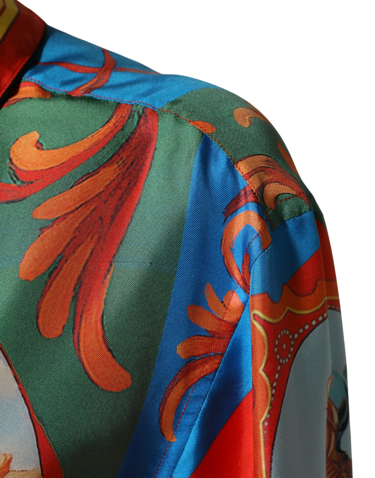 Multicolor Printed Long Sleeve Button Down Shirt Top