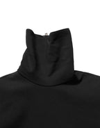 Black Long Sleeves Viscose Sheath Maxi Dress