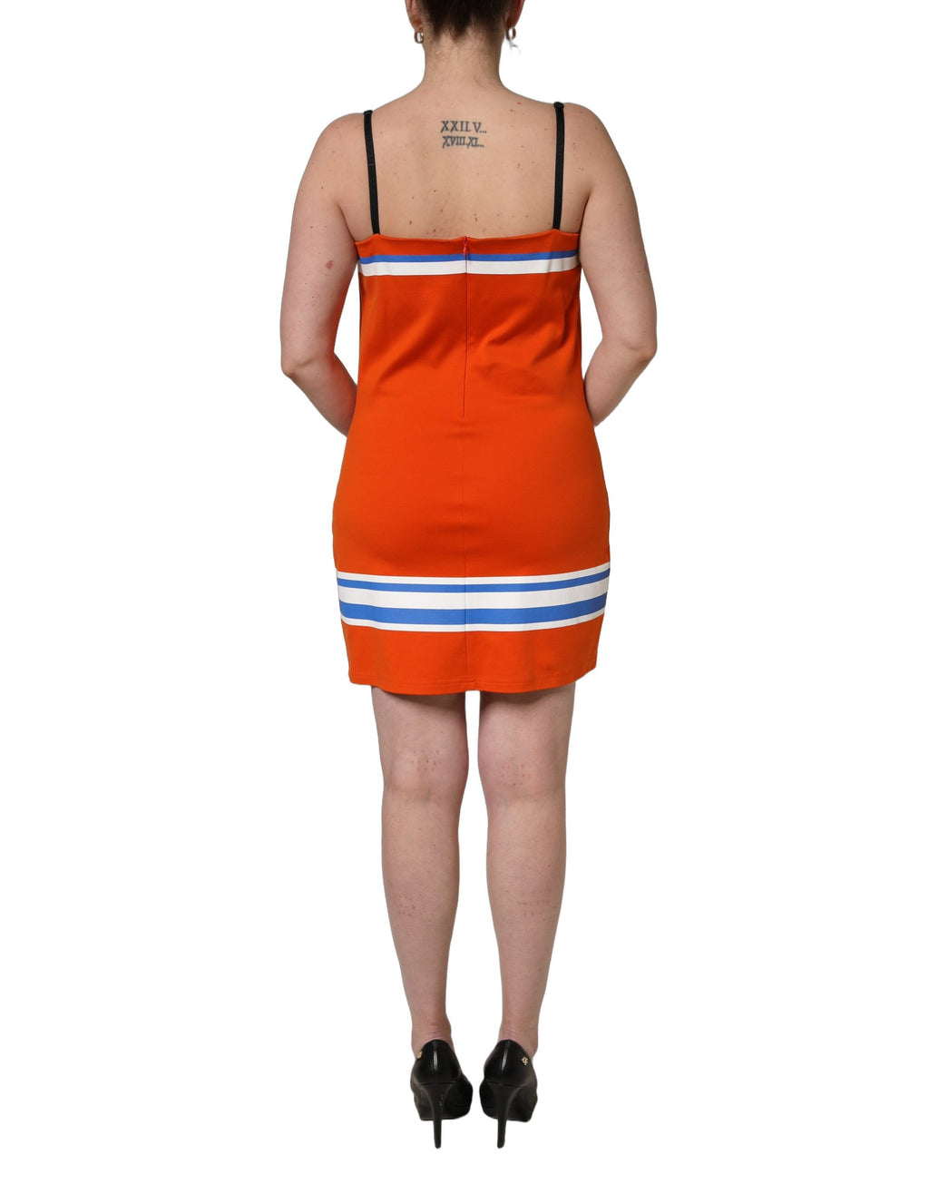 Orange Cotton Superbowl Football Inspired Mini Dress