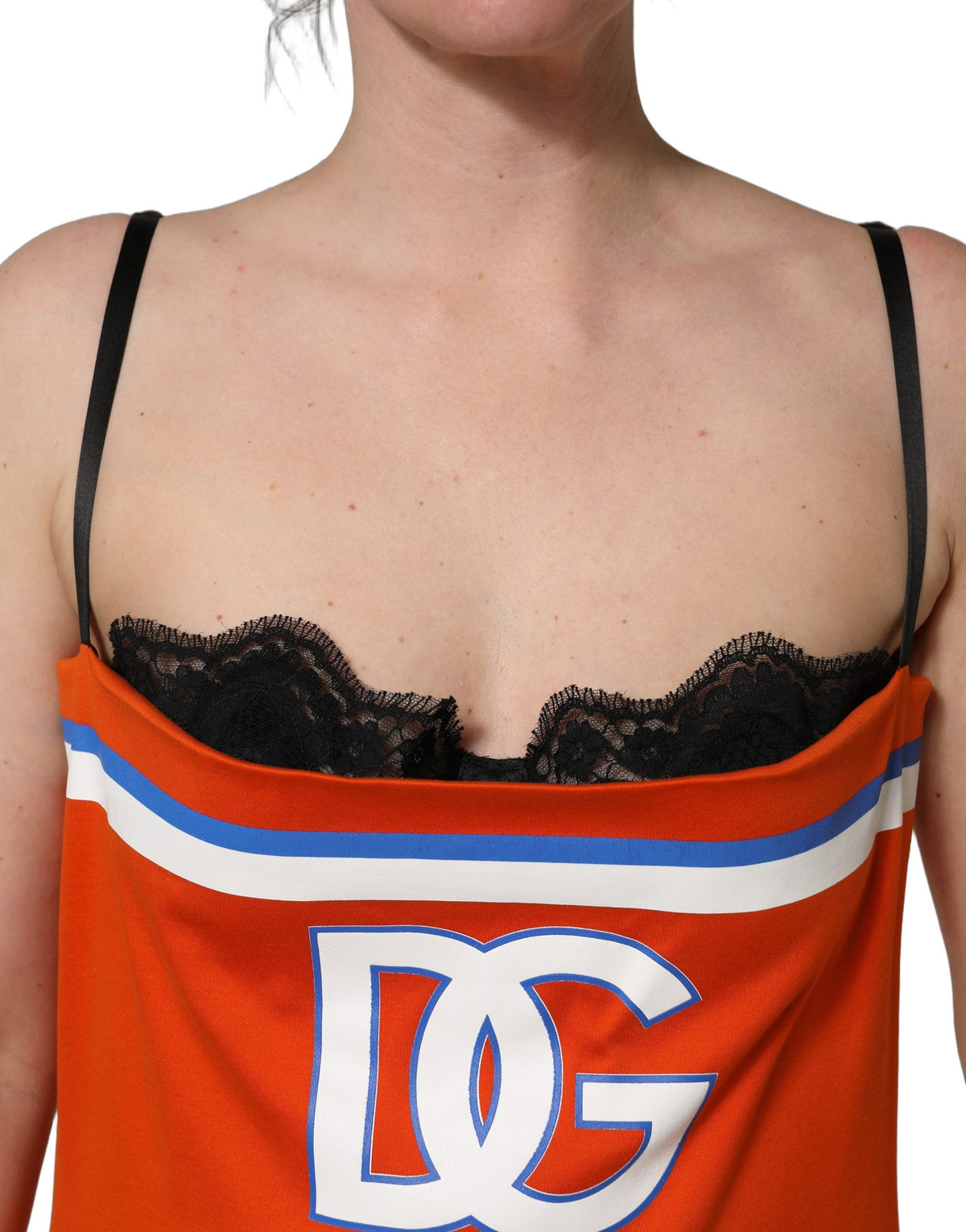 Orange Cotton Superbowl Football Inspired Mini Dress