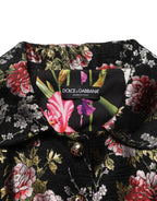 Multicolor Floral Brocade Blazer Jacket