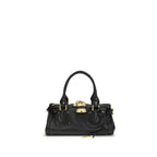 Black Buffalo Leather Shoulder Bag