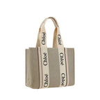 Beige Linen Handbag