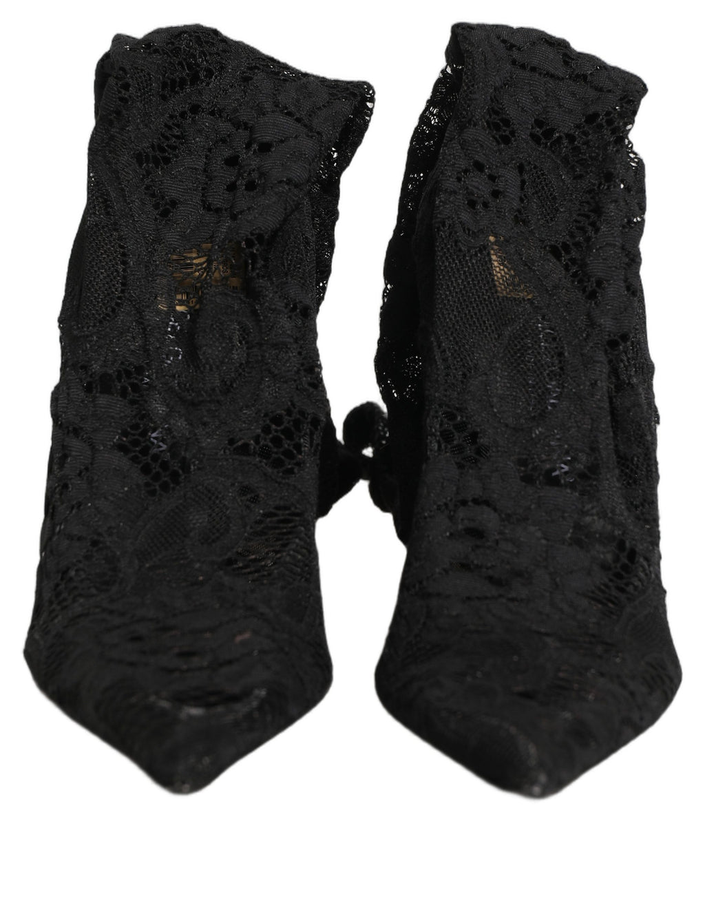 Black Taormina Lace Socks Boots Pumps Shoes