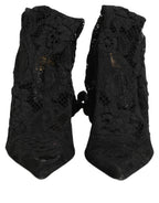 Black Taormina Lace Socks Boots Pumps Shoes