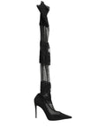 Black Over The Knee Sock Pumps Boots Shoes
