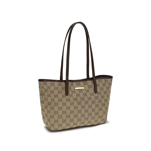 Beige Fabric Handbag