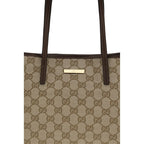 Beige Fabric Handbag
