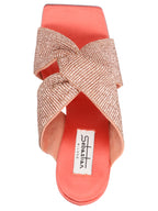 Multicolor Viscose Stiletto Heel Sandals