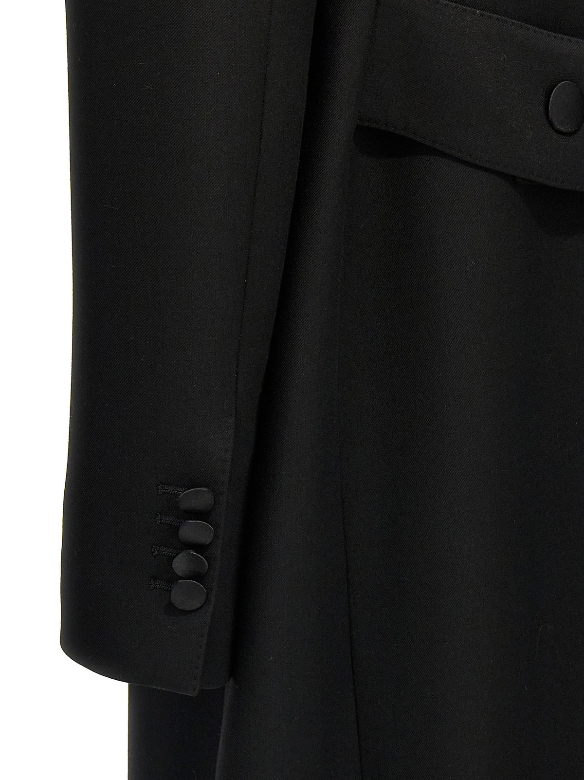 Black Virgin Wool Coat