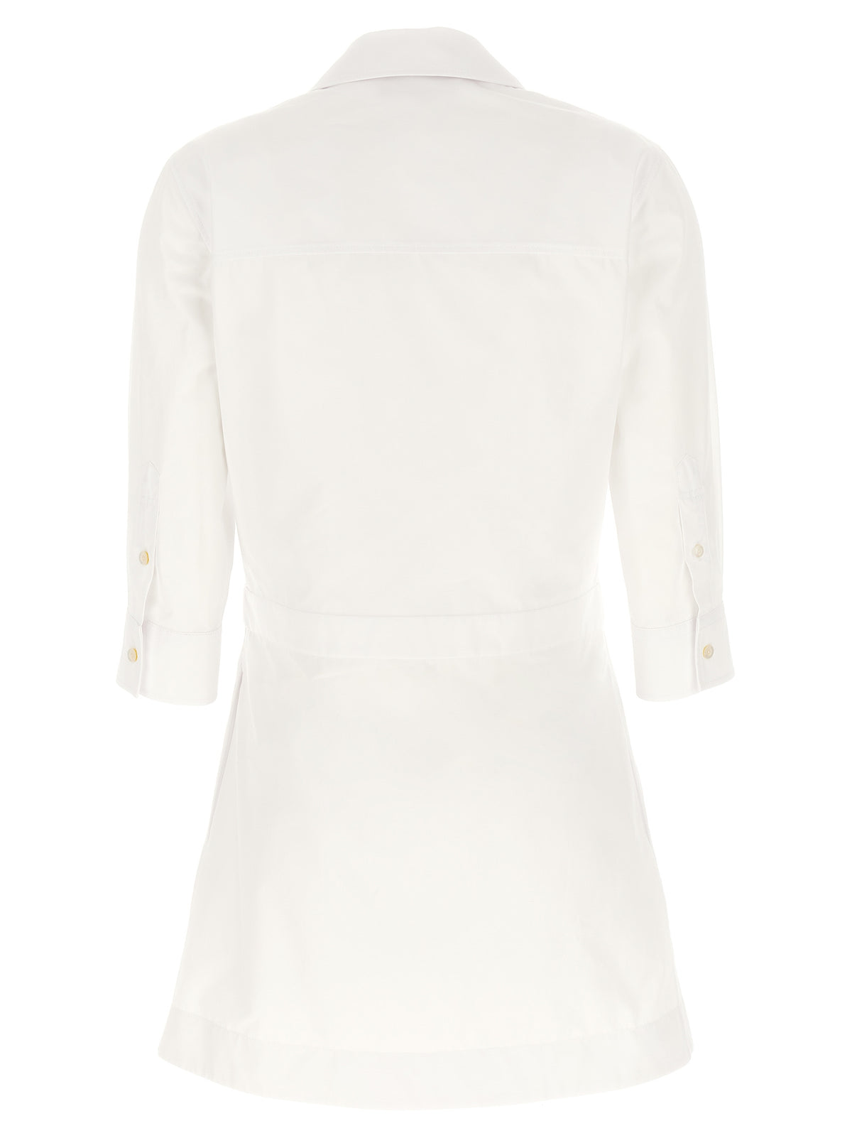 White Cotton Short Dress