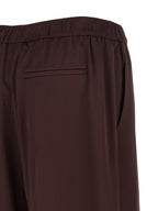 Bordeaux Viscose Casual Pants