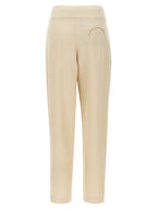 Beige Viscose Dress Pants