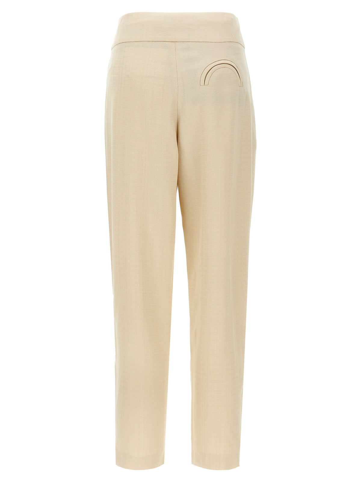Beige Viscose Dress Pants