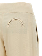 Beige Viscose Dress Pants