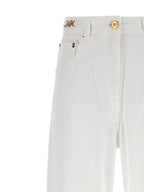 White Cotton Straight-Leg Jeans